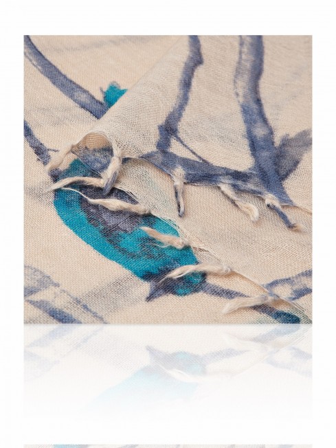 Палантин Женский ZW-SKETCHY.BIRD/TAUPE